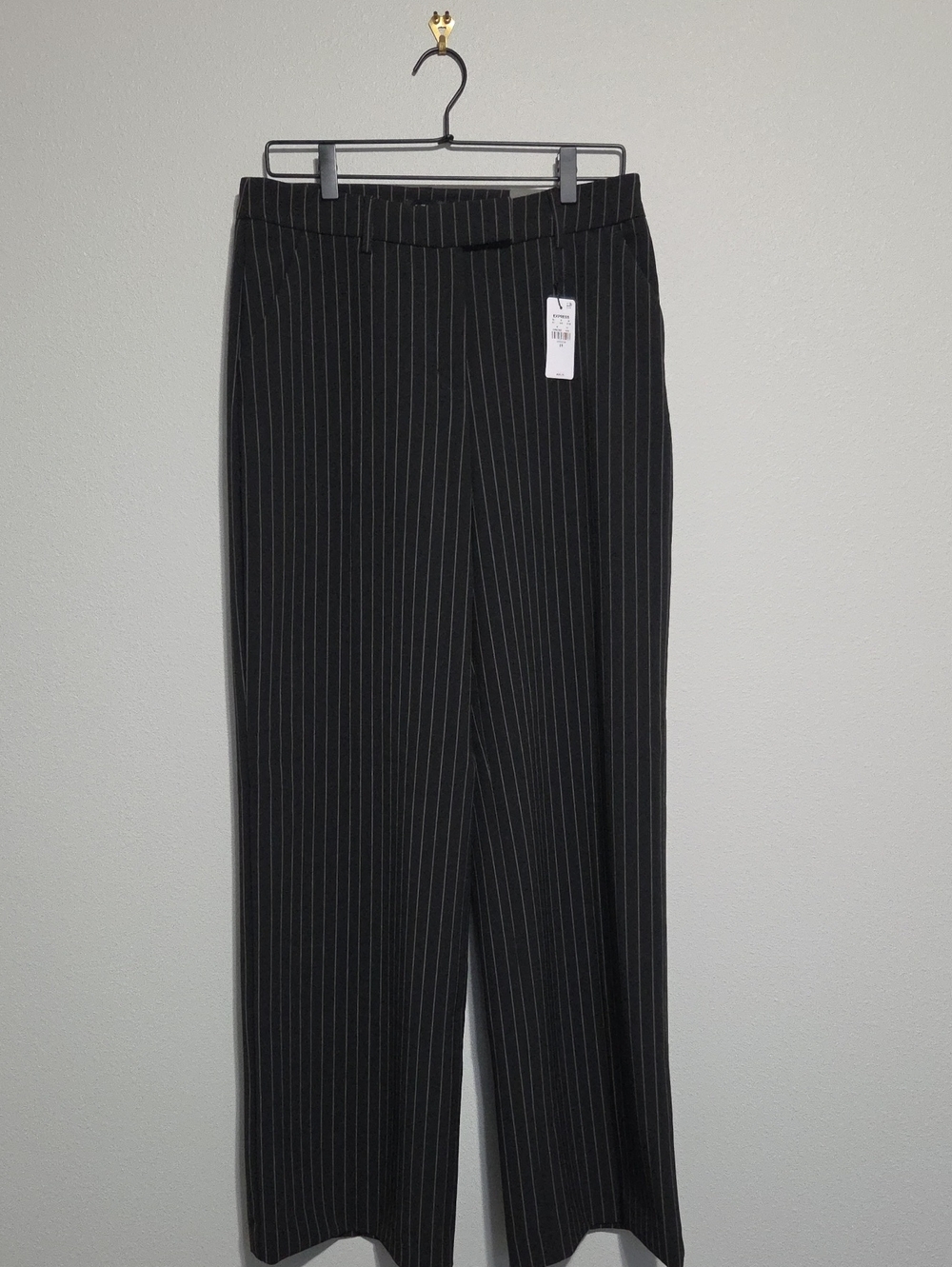 Express Black Pinstripe Dress Pants for Women